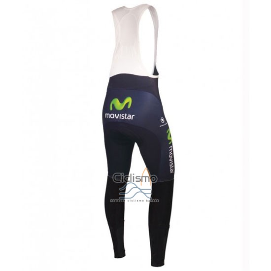 Movistar Ropa Ciclismo Culotte Largo 2016 Mangas Largas Verde y Azul